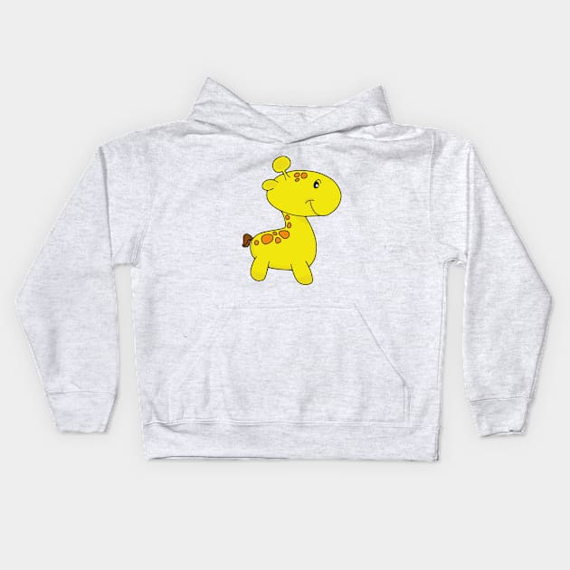 Cute Giraffe Kids Hoodie by DiegoCarvalho